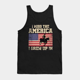 I Miss The America I Grew Up In American Flag Tank Top